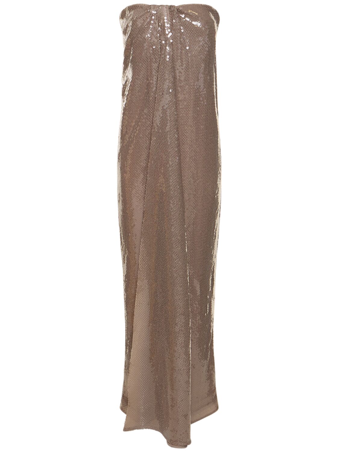 Image of Mirai Sequined Strapless Long Dress