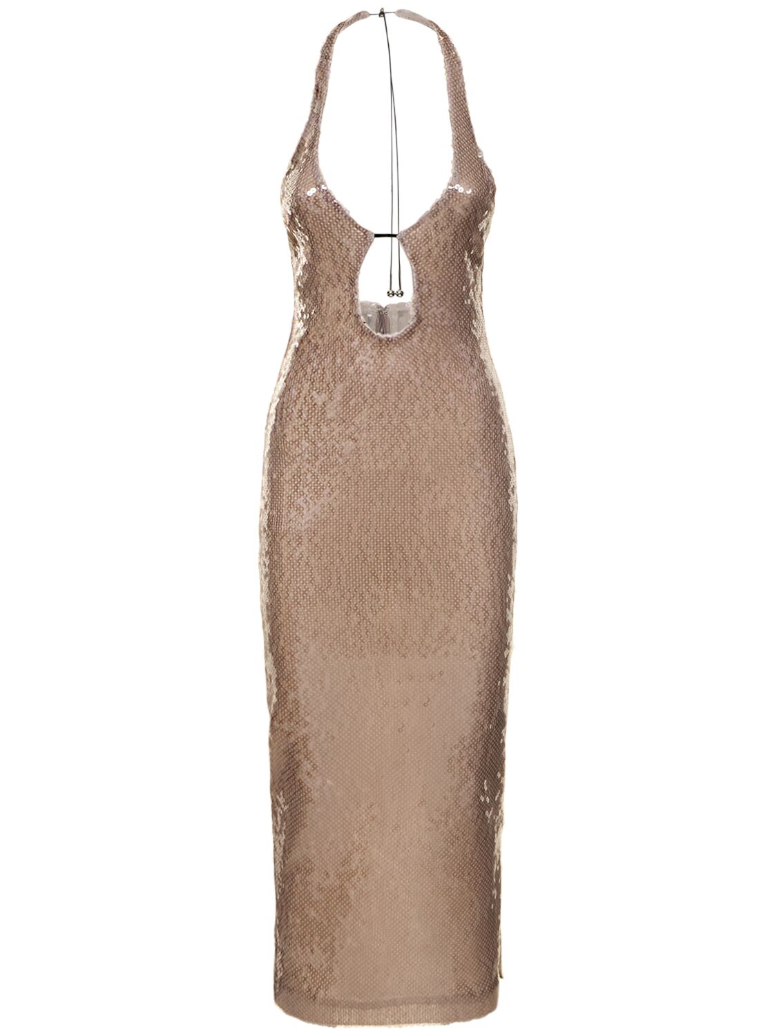 Image of Sola Sequined Midi Halter Dress