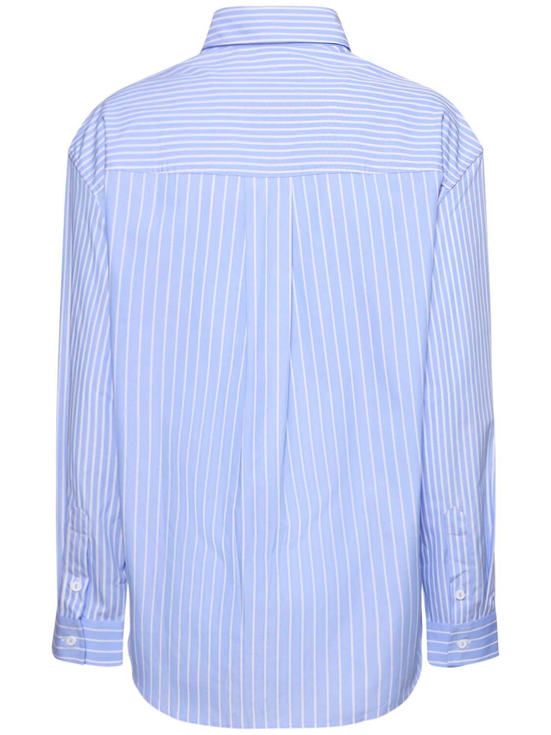 Shop Matteau Striped Organic Cotton Classic Shirt In Blue,multi
