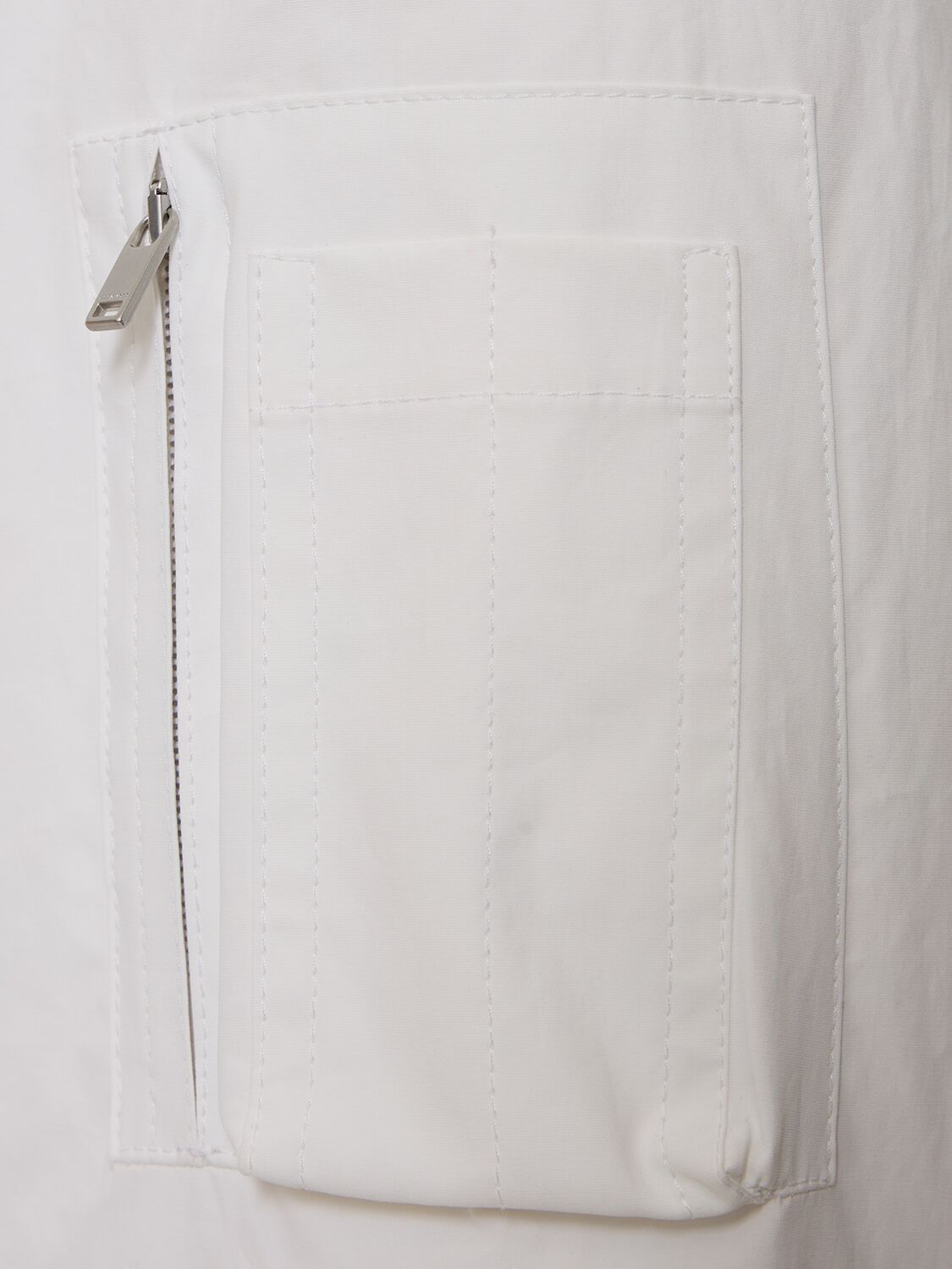 Shop Jil Sander Oversize Cotton Down Bomber Jacket In White