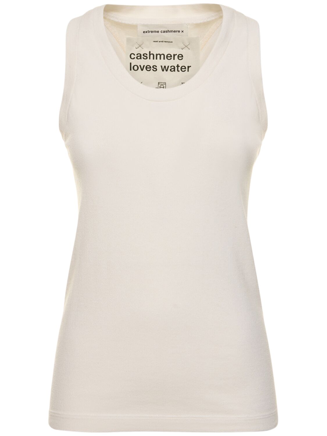 Extreme Cashmere Cotton & Cashmere Tank Top In White