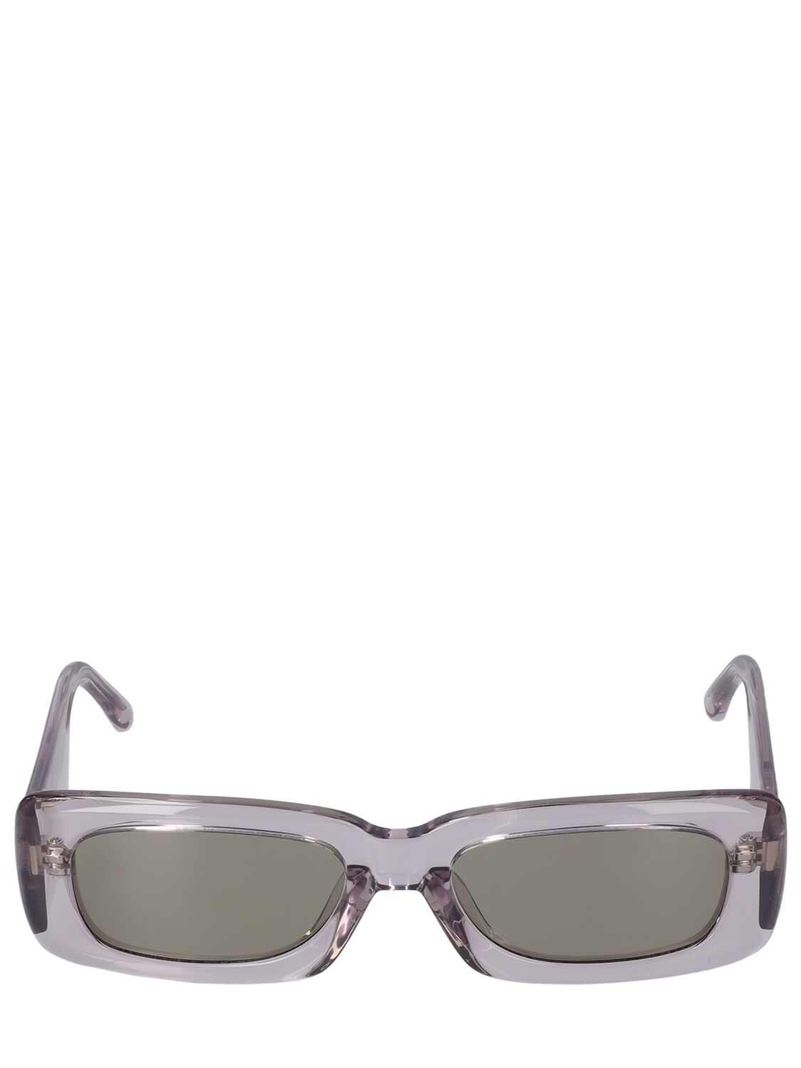 Attico Mini Marfa Squared Acetate Sunglasses In Grey,smoke