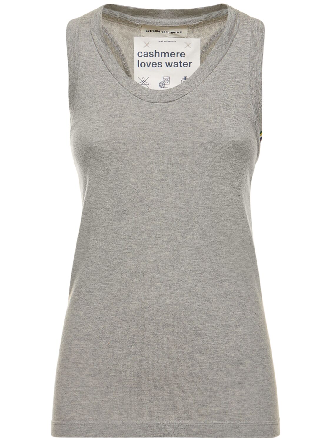 Extreme Cashmere Cotton & Cashmere Tank Top In Grey