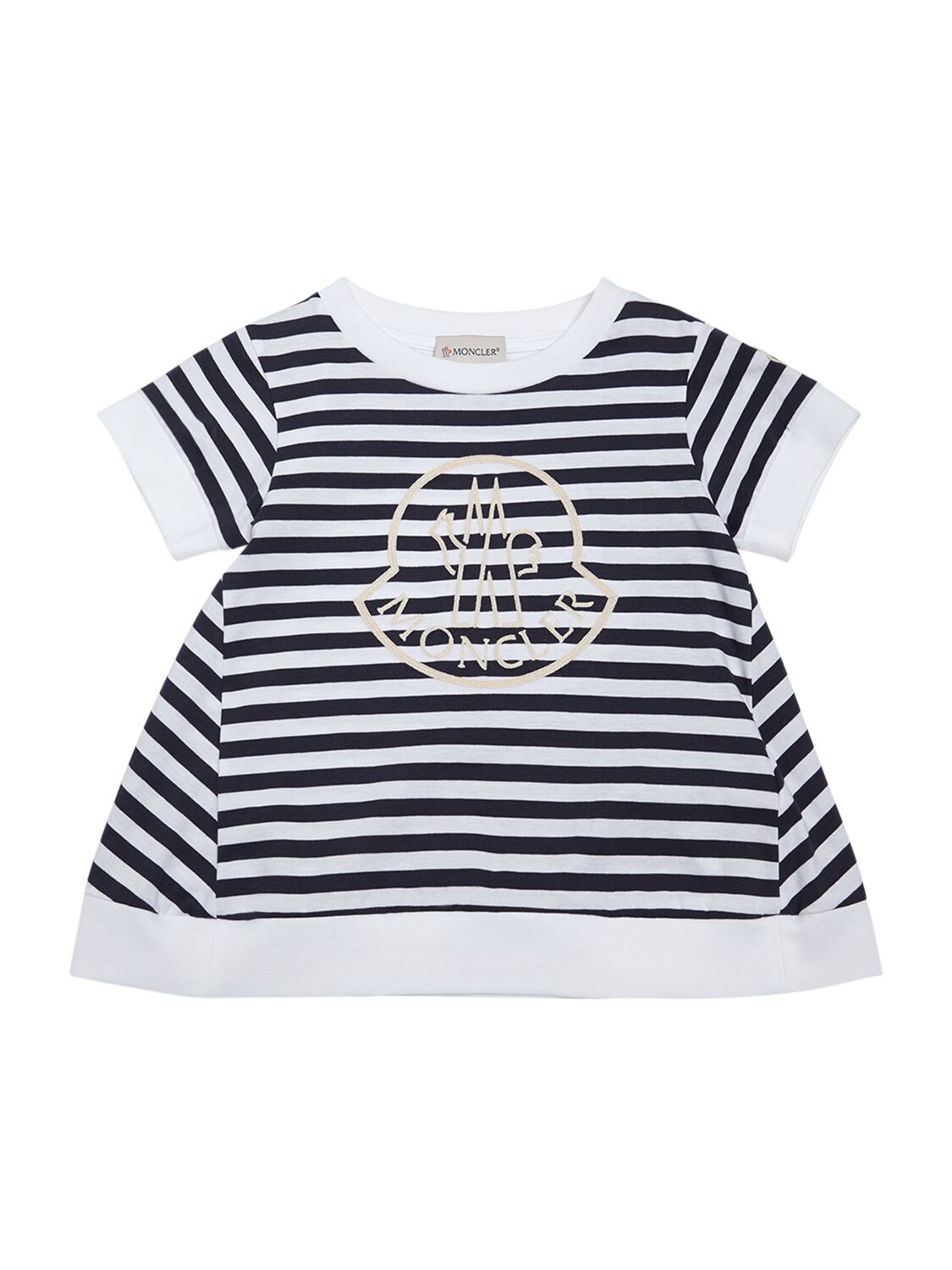 Image of Striped Logo Cotton T-shirt