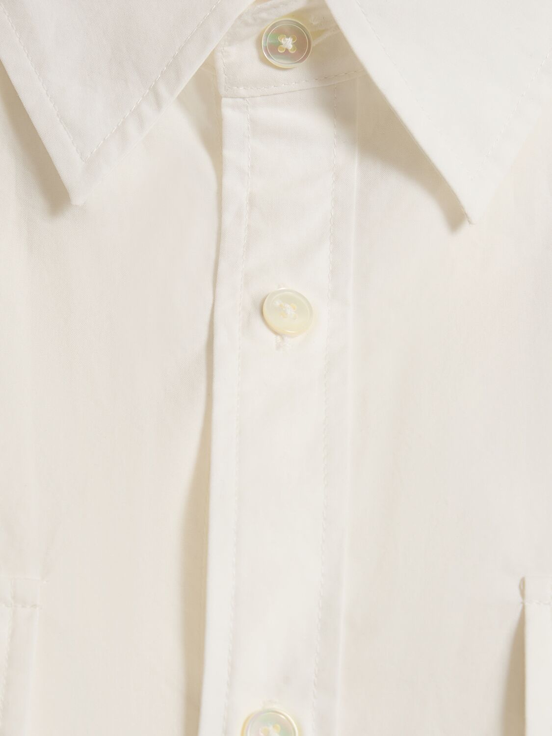 Shop Dunst Out Pocket Cotton Shirt In White