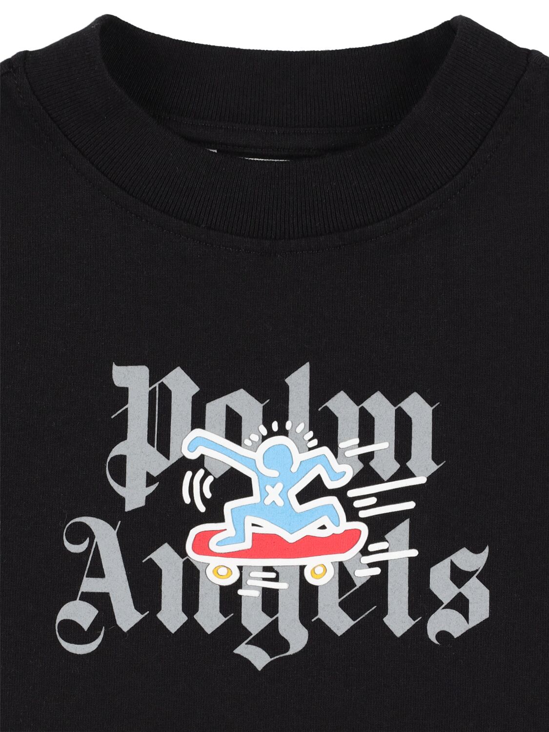 Shop Palm Angels Pa Skateboard Cotton T-shirt In Black