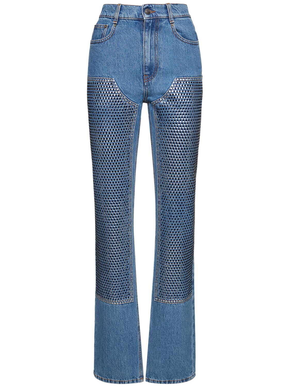 Image of Embellished Straight Leg Jeans