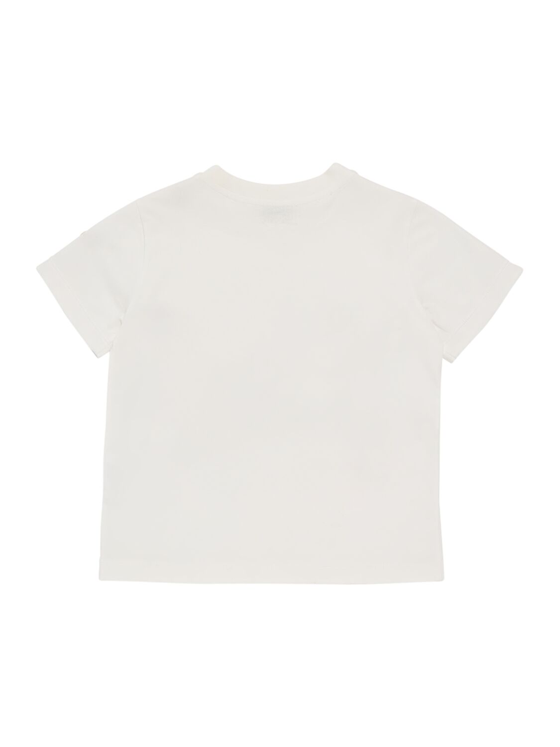 Shop Moncler Basketball Printed Cotton T-shirt In White