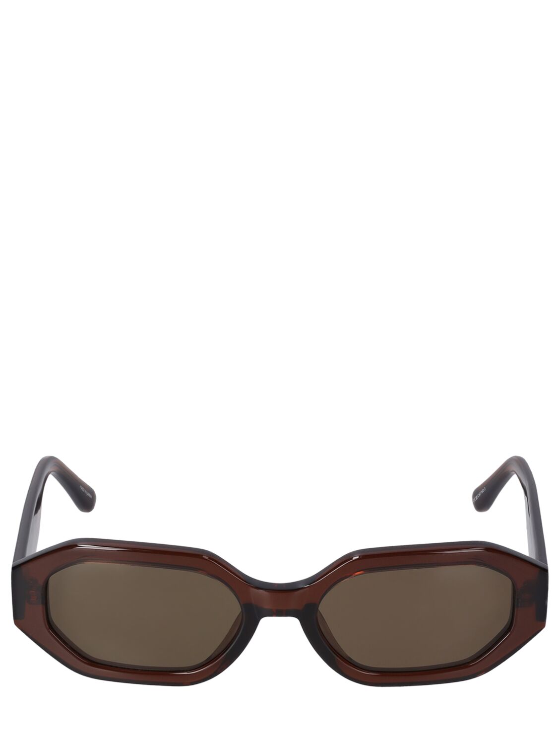 Attico Irene Squared Acetate Sunglasses In Brown