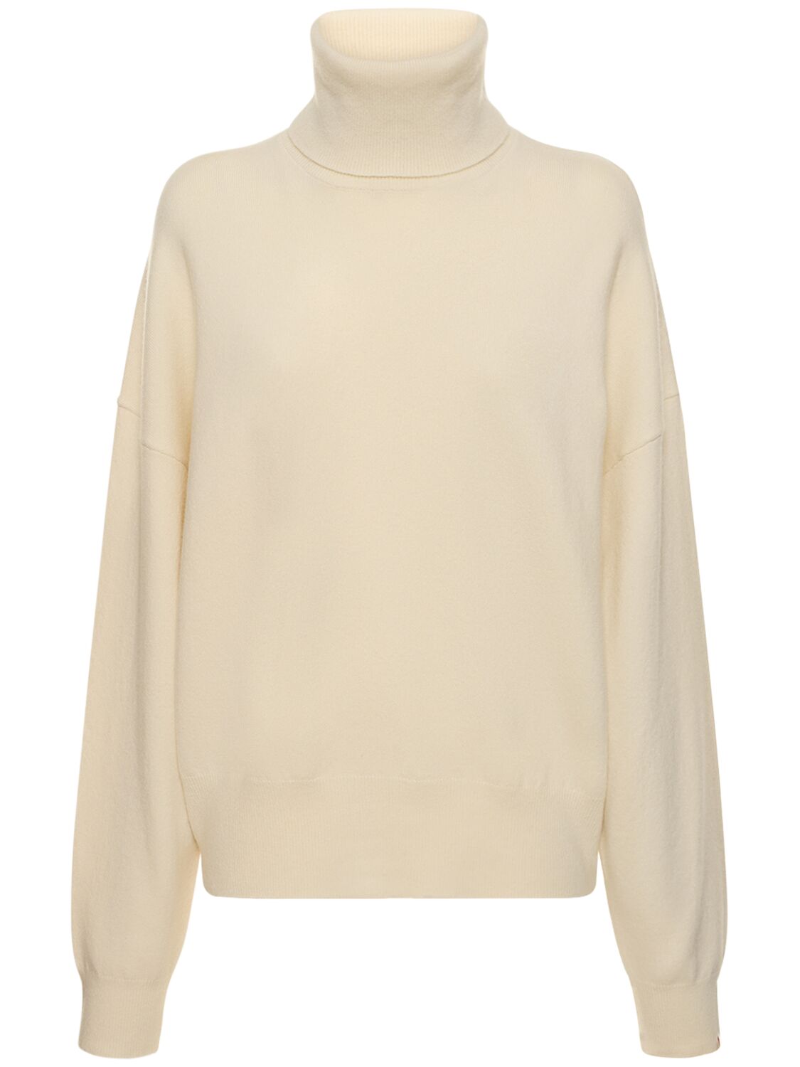 Shop Extreme Cashmere Jill Cashmere Blend Turtleneck Sweater In White