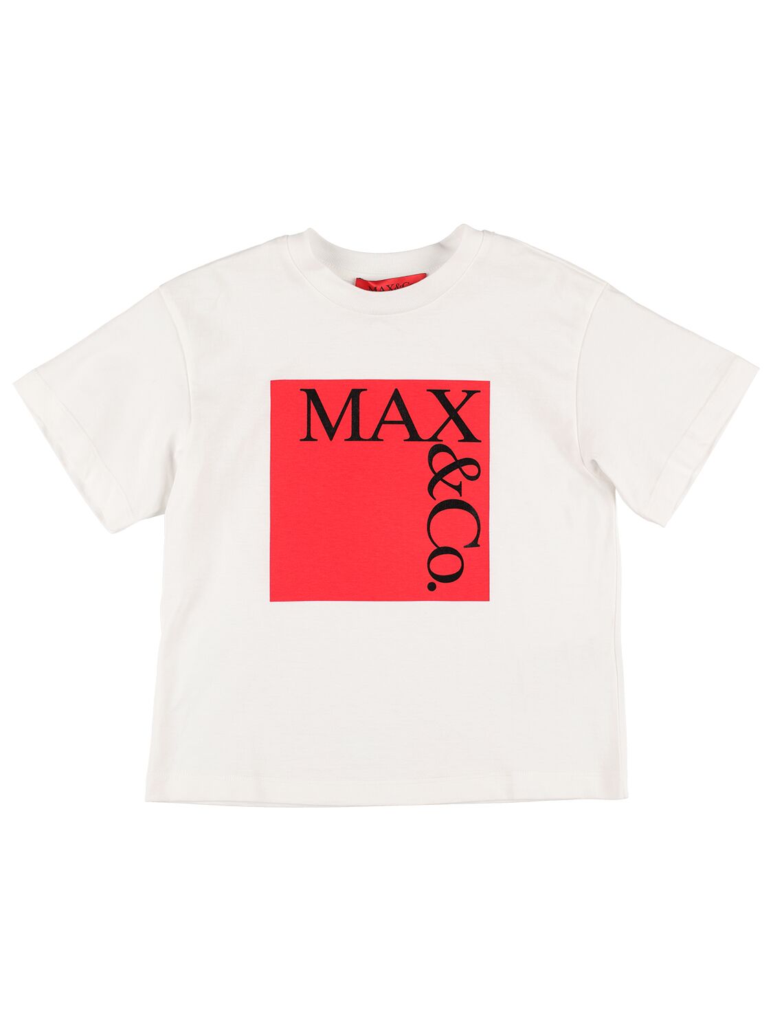 Max & Co Kids' Logo-print Cotton T-shirt In White