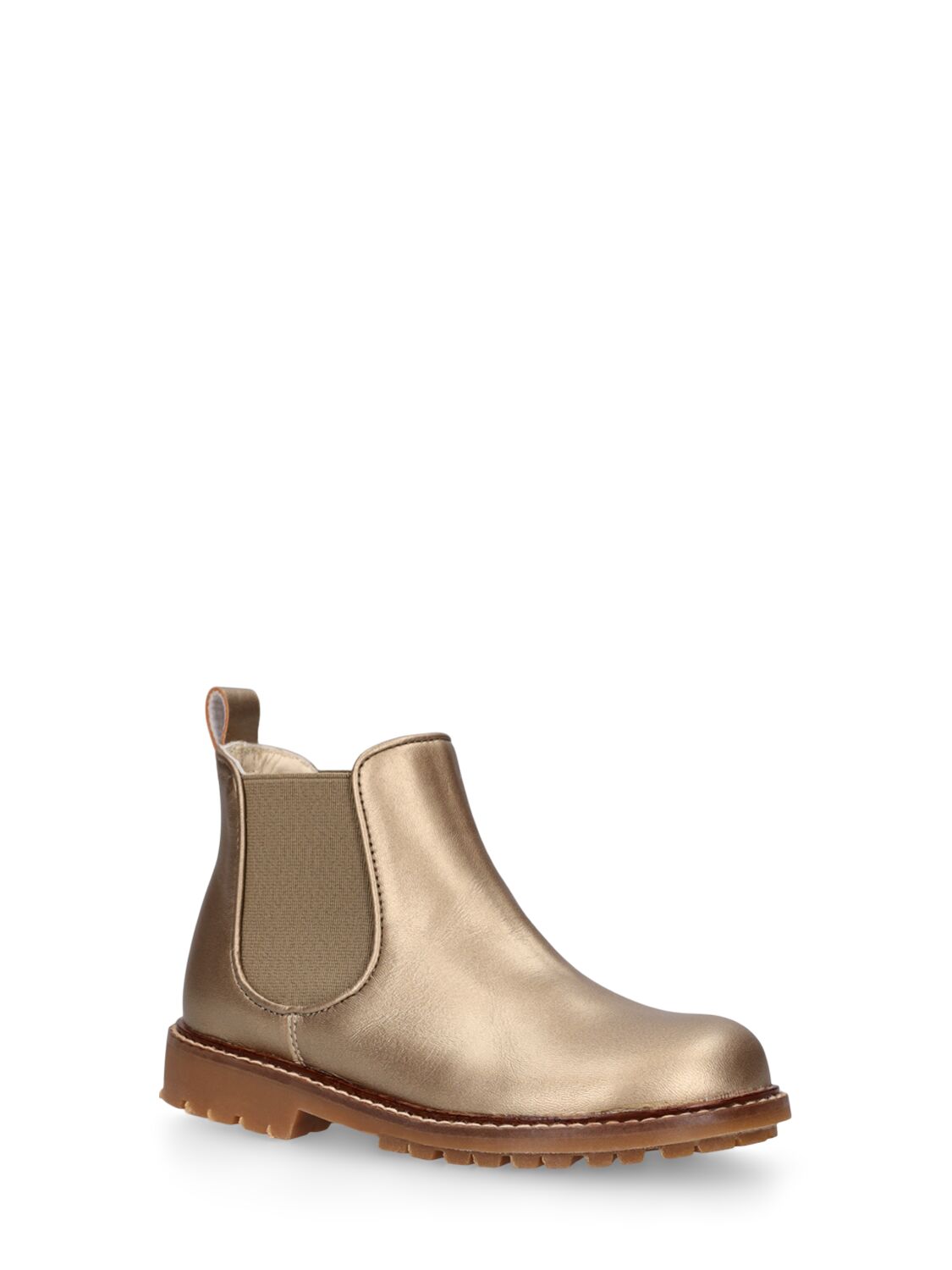 Shop Bonpoint Mathis Leather Boots In Gold
