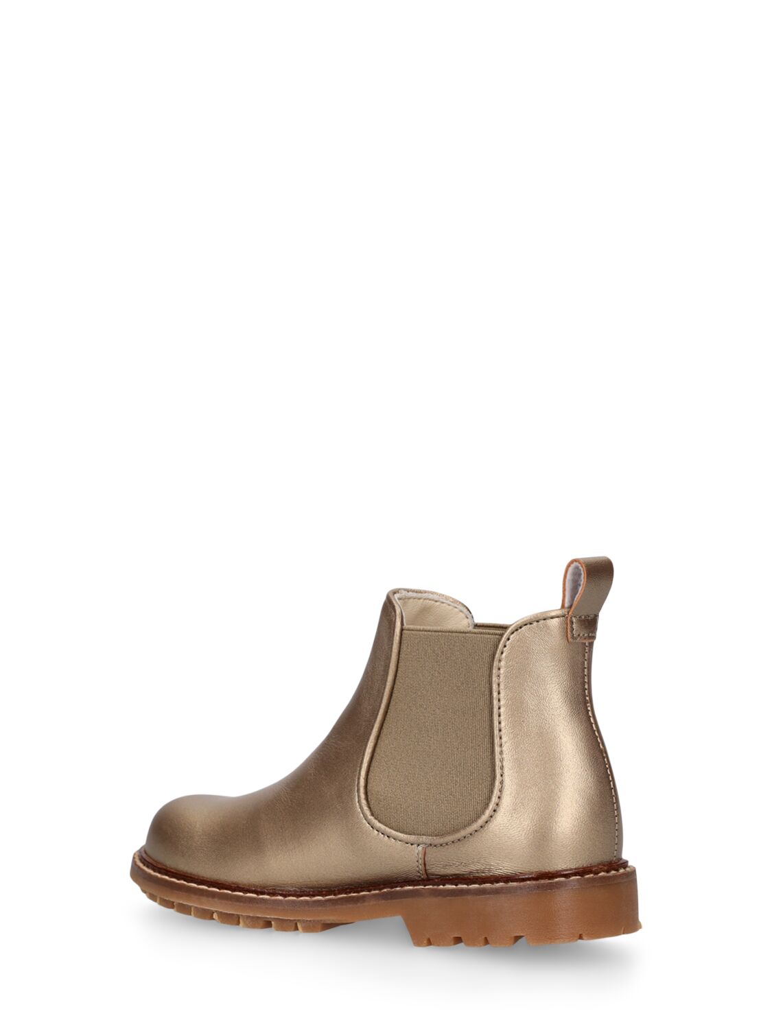 Shop Bonpoint Mathis Leather Boots In Gold