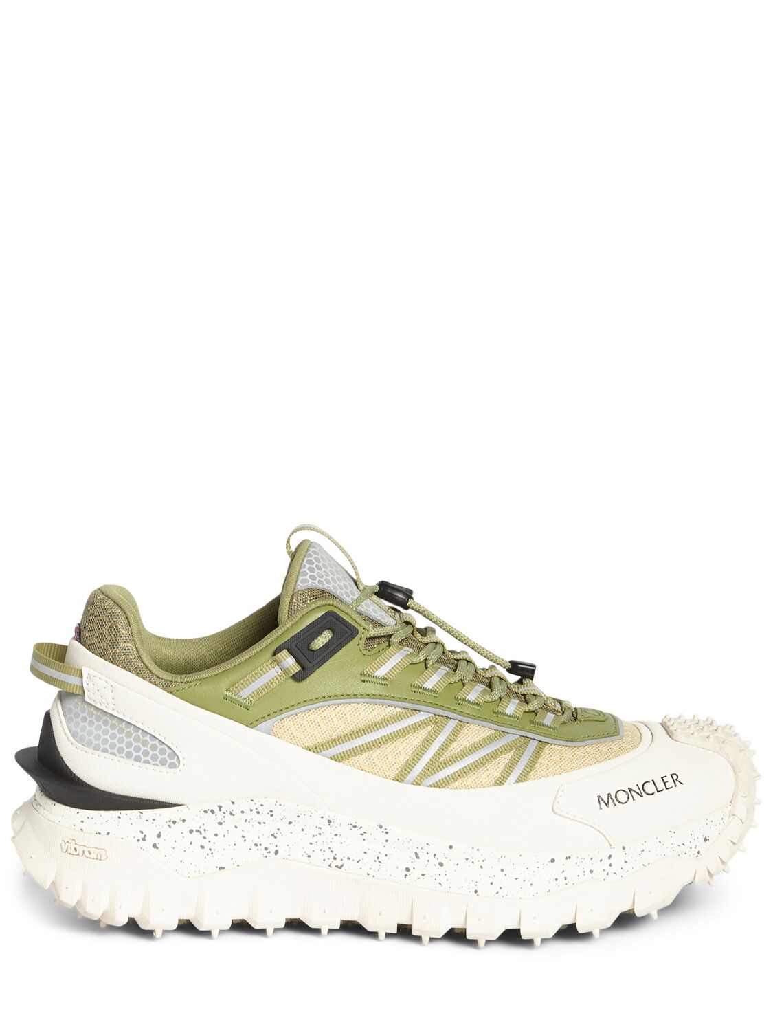 Moncler 4.5cm Trailgrip Tech Sneakers In White,green