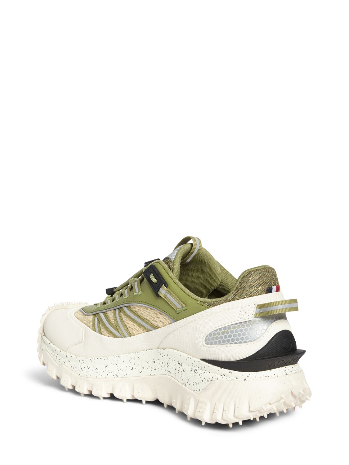 Shop Moncler 4.5cm Trailgrip Tech Sneakers In White,green