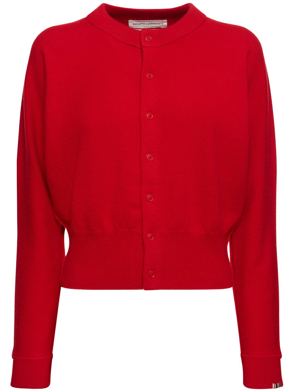 Shop Extreme Cashmere Blouson Cashmere Blend Cardigan In Red
