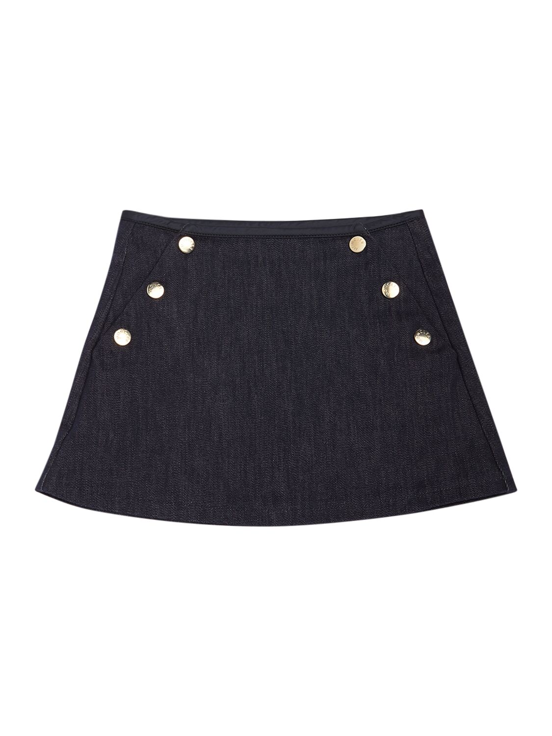 Image of Cotton Denim Mini Skirt