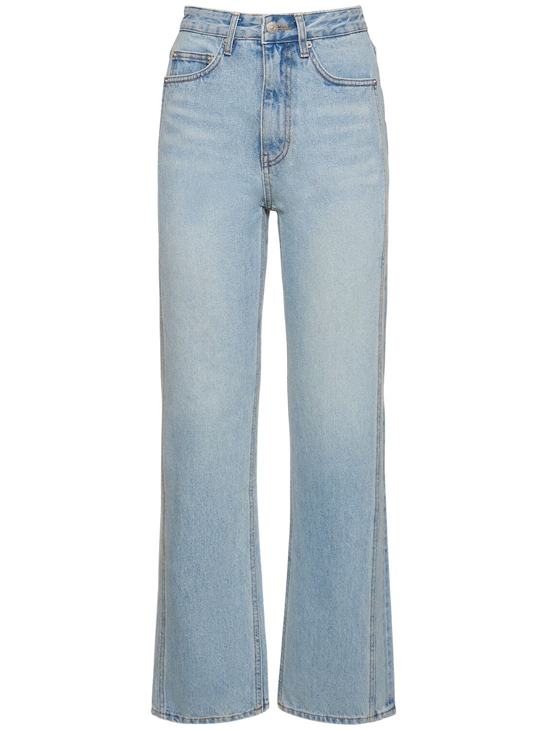 Linear High Rise Straight Jeans