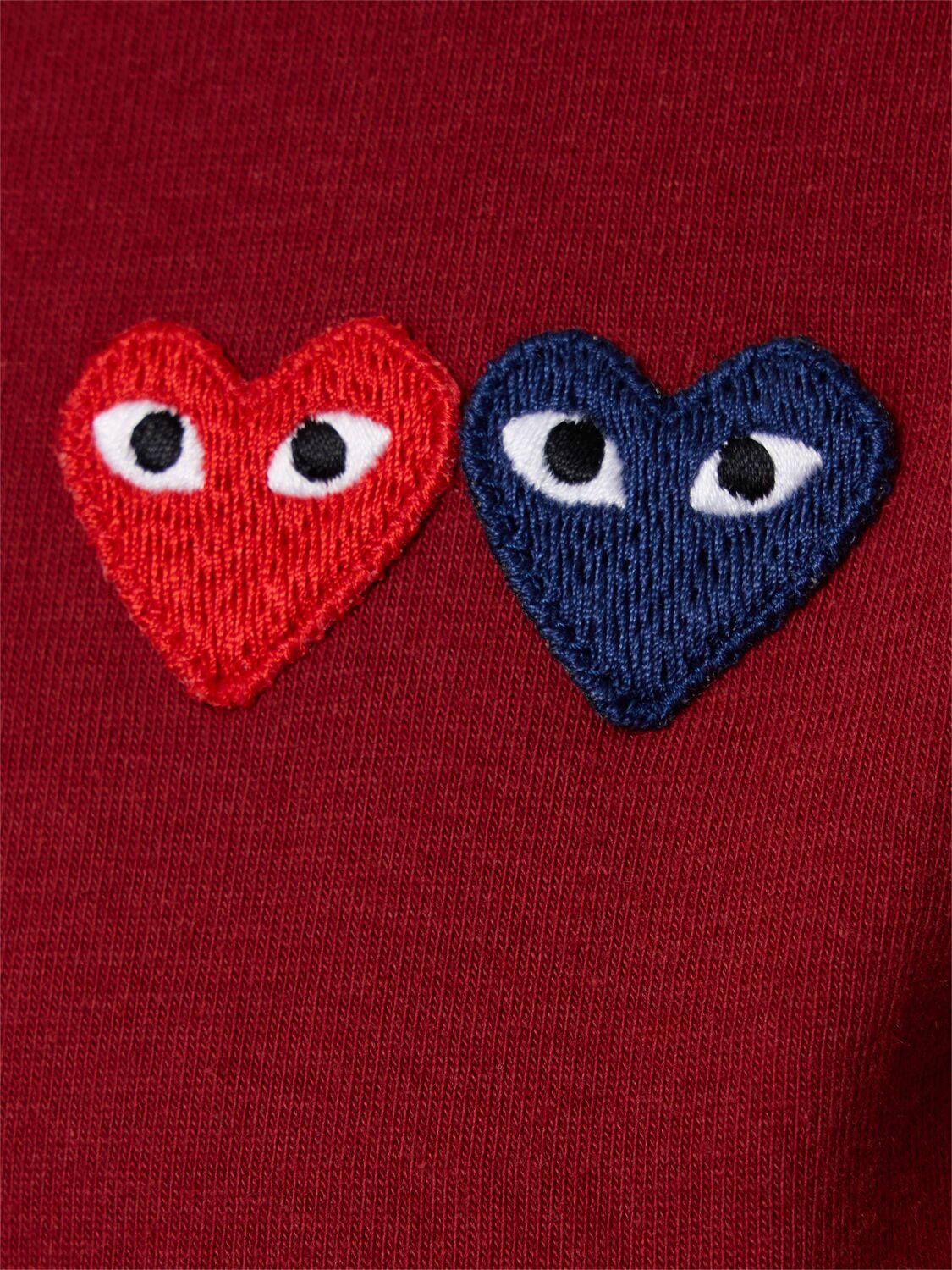 Embroidered Hearts Cotton T-shirt