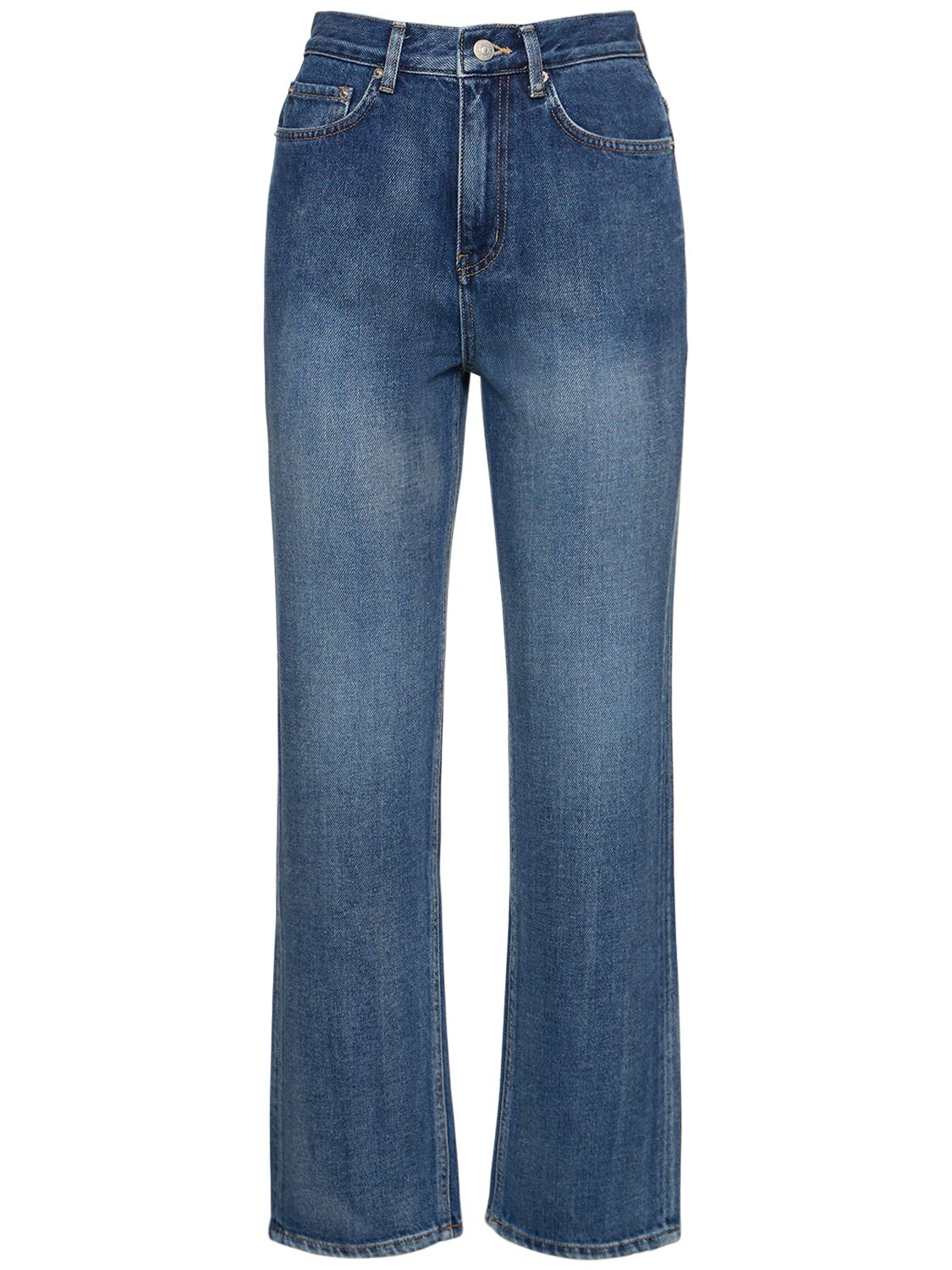 Image of Loose Wide Cotton Denim Jeans