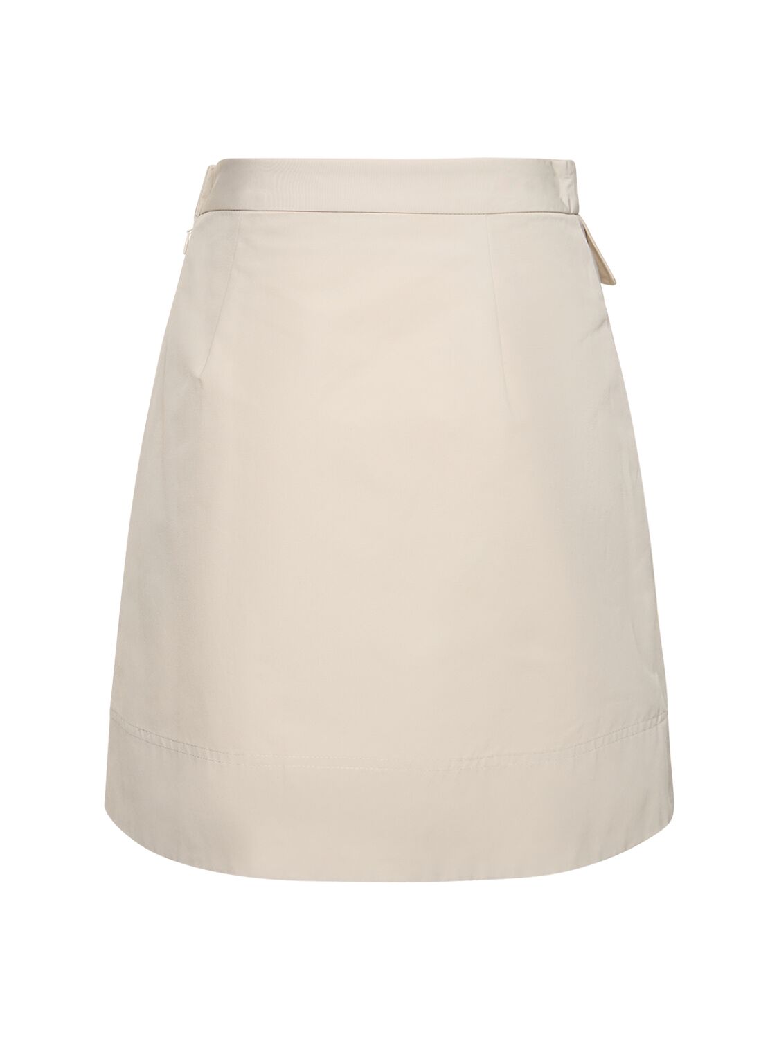 Shop Aspesi Cotton Canvas Mini Skirt In White