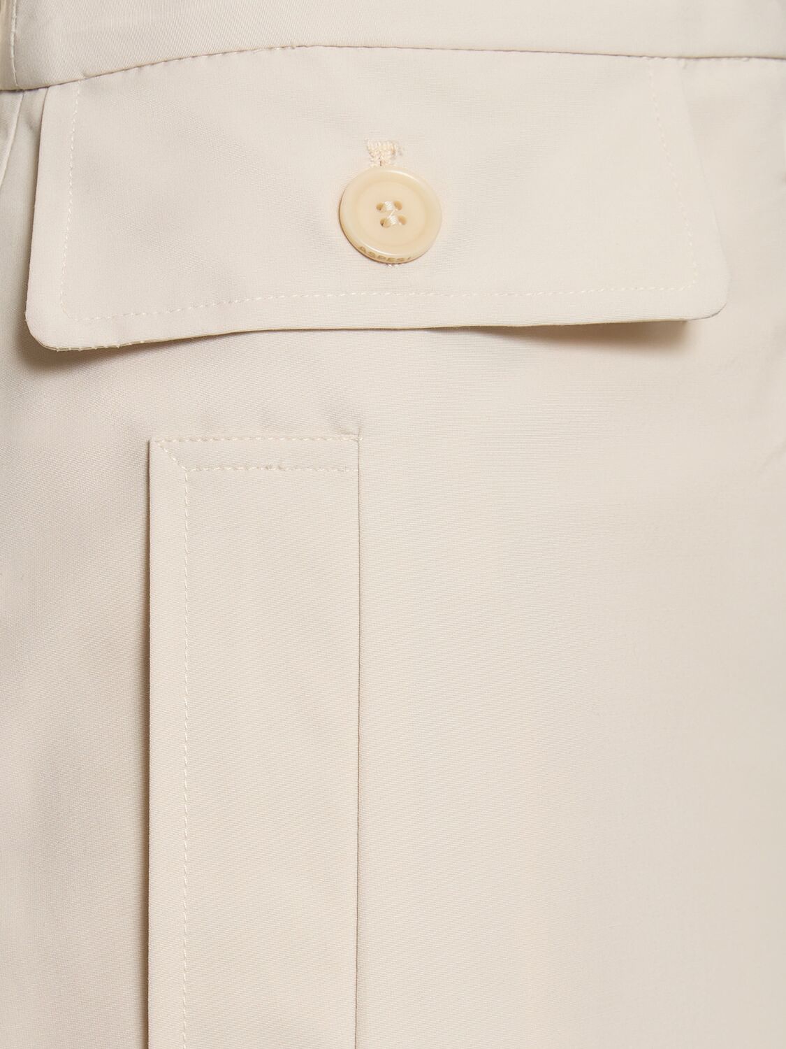 Shop Aspesi Cotton Canvas Mini Skirt In White
