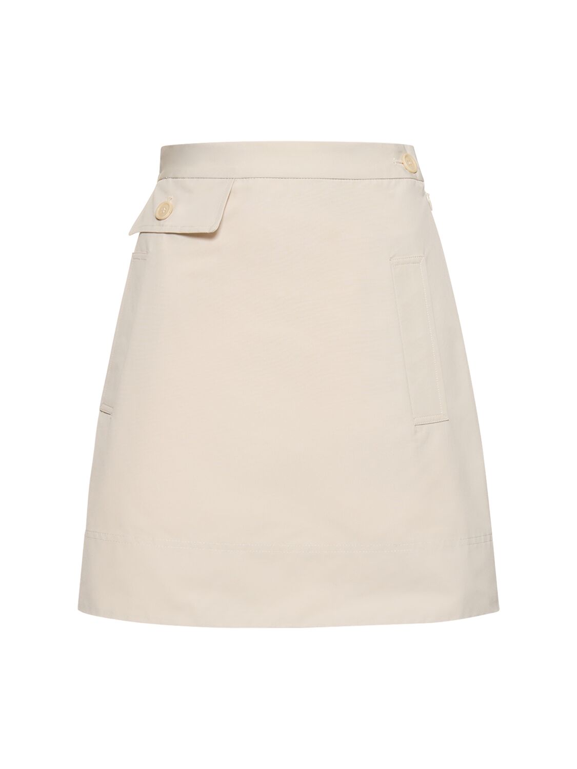 Aspesi Cotton Canvas Mini Skirt In White