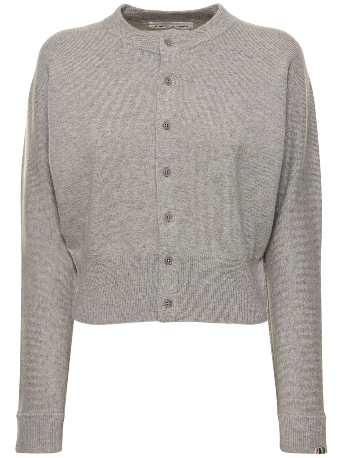 Extreme Cashmere Blouson Cashmere Blend Cardigan In Grey