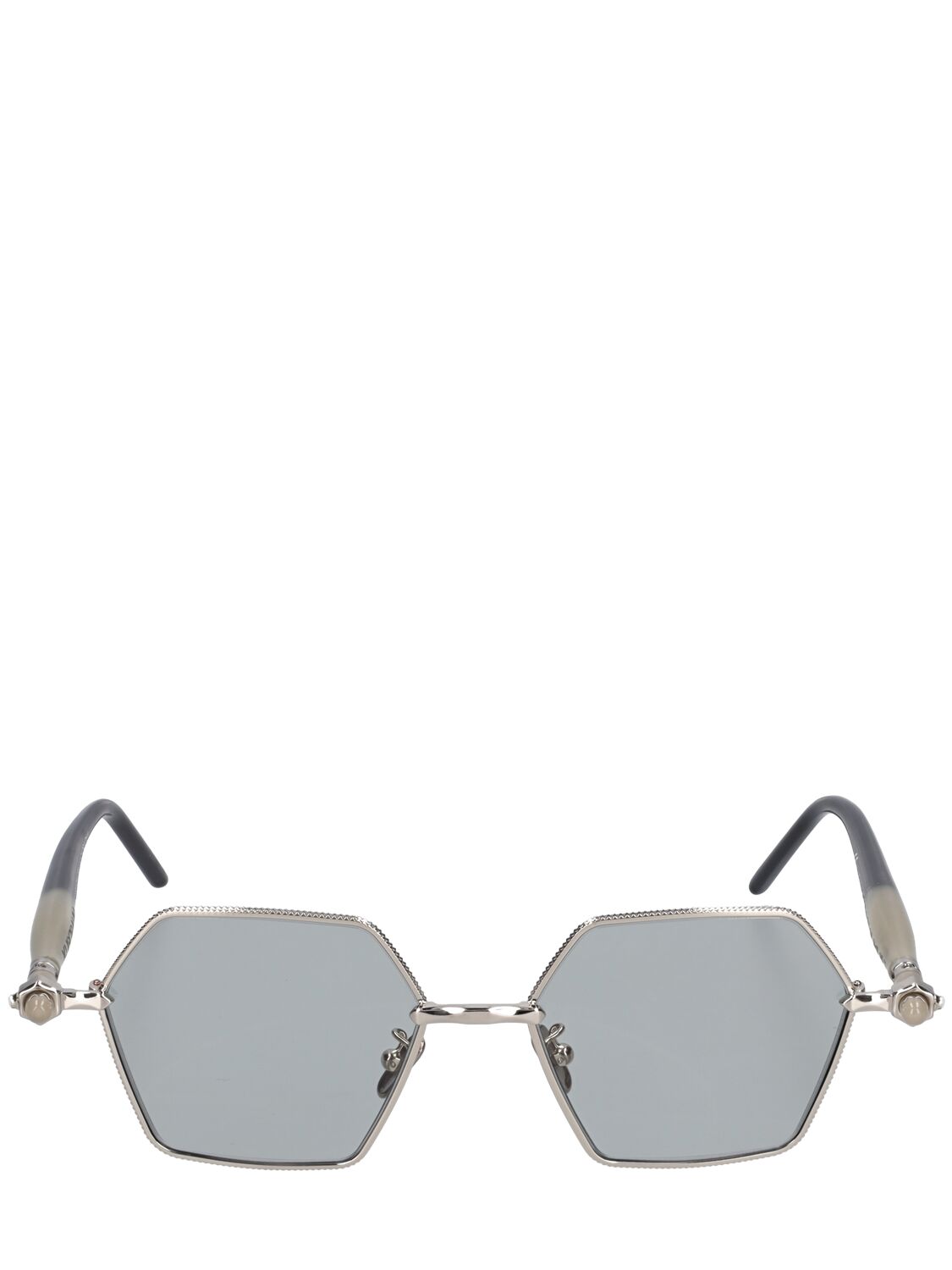 Kuboraum Berlin P70 Squared Metal Sunglasses In Silver