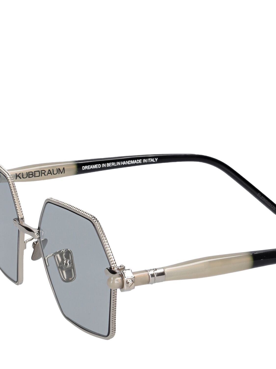 Shop Kuboraum Berlin P70 Squared Metal Sunglasses In Silver