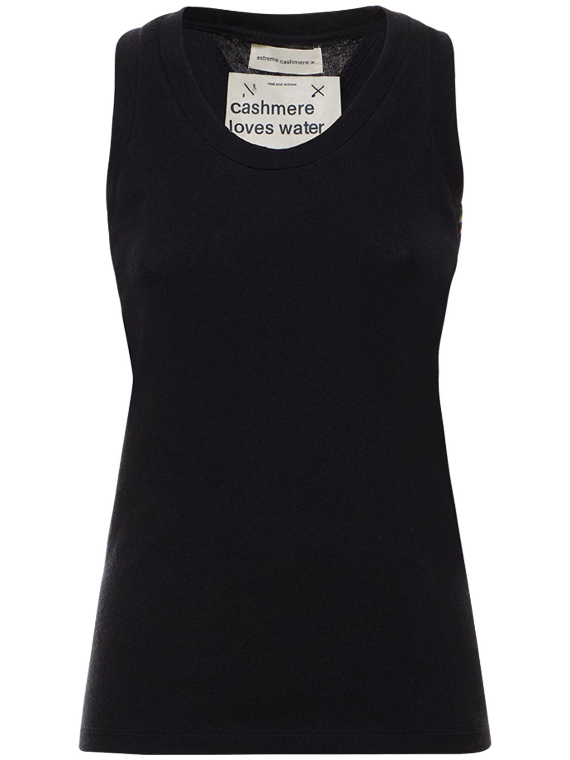Extreme Cashmere Cotton & Cashmere Tank Top In Navy
