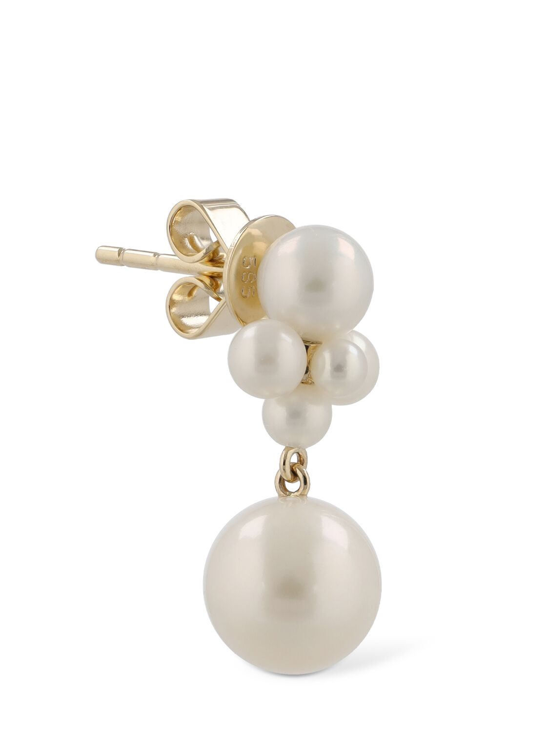 Shop Sophie Bille Brahe Thyra 14kt Gold & Pearl Mono Earring
