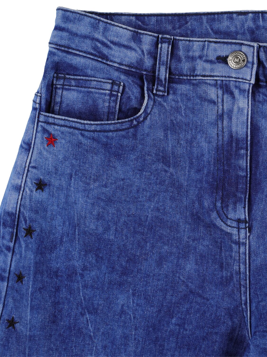 Washed Stretch Cotton Denim Jeans