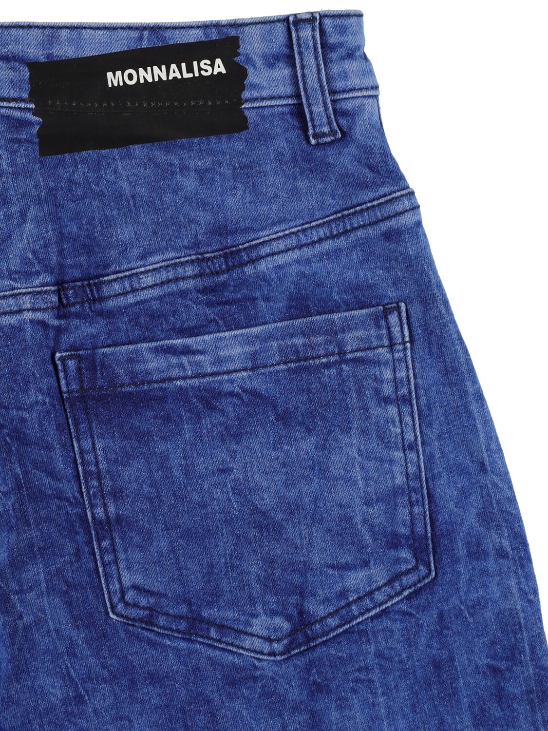 Washed Stretch Cotton Denim Jeans