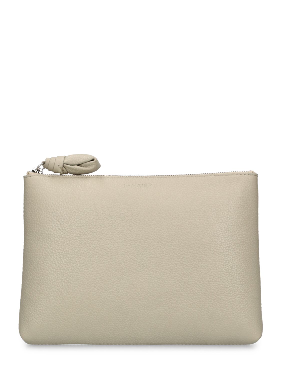Lemaire Small Leather Pouch In Light Sage