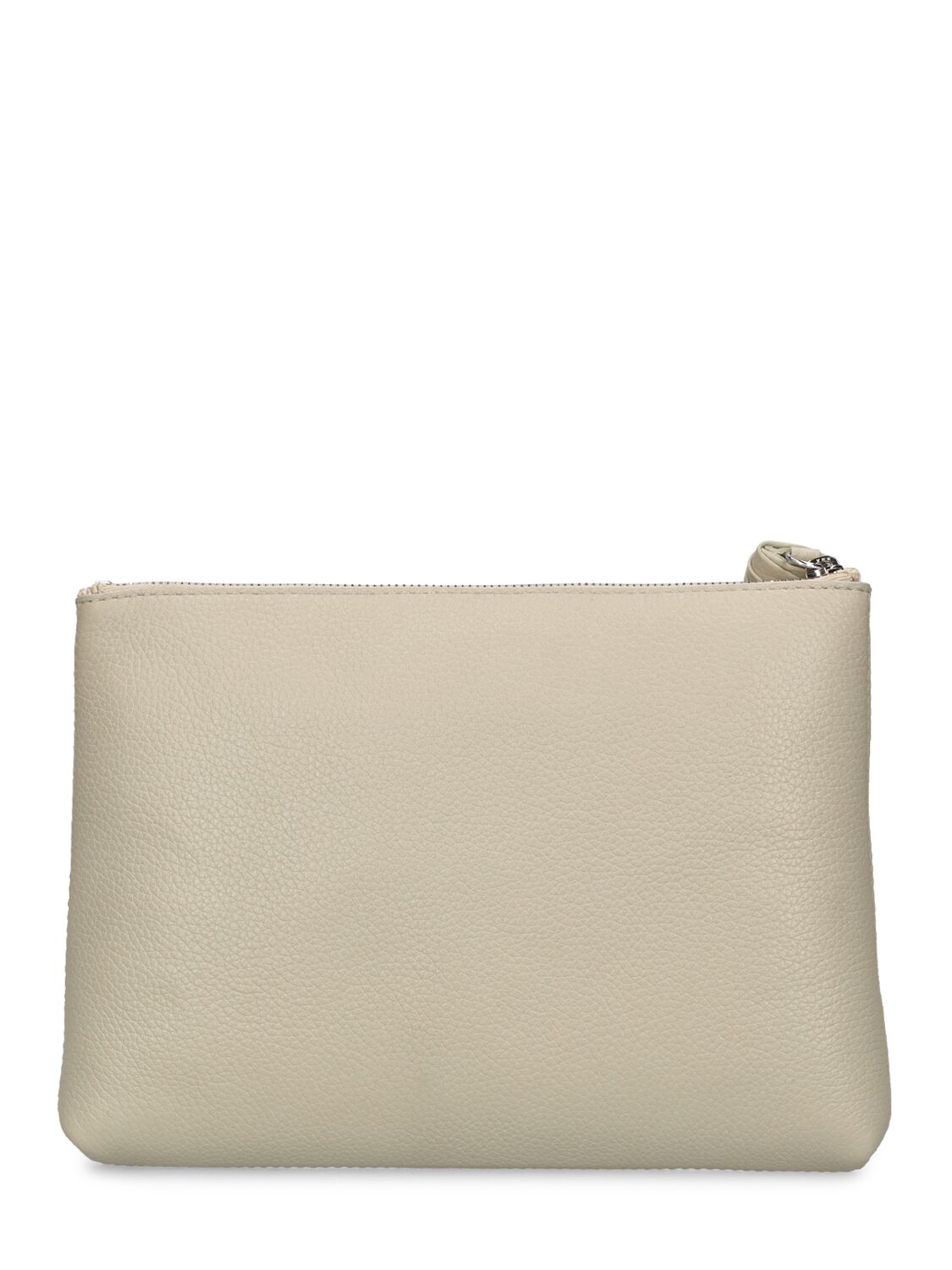 Shop Lemaire Small Leather Pouch In Light Sage