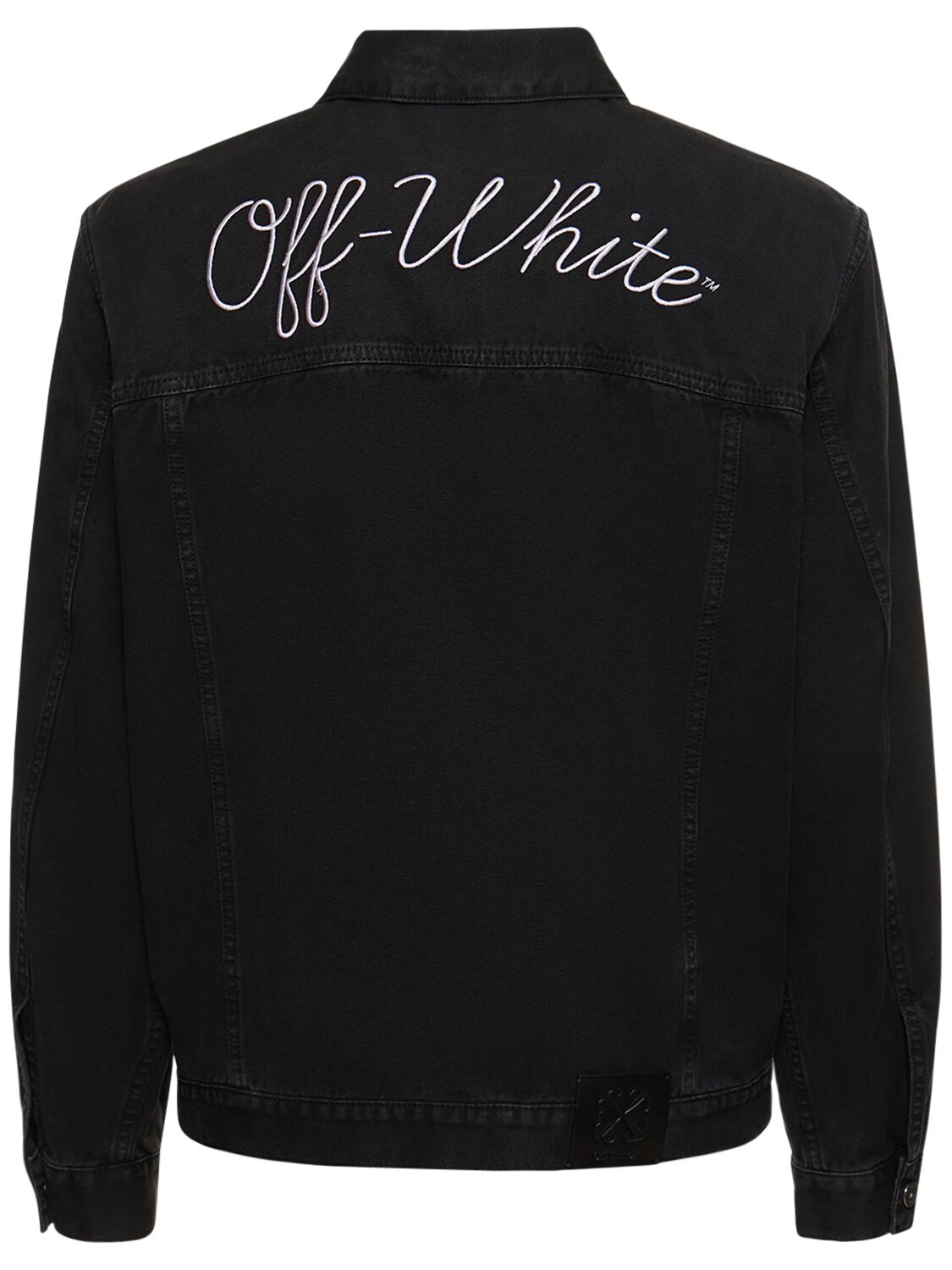 Shop Off-white Skate Cotton Canvas Varsity Jacket In Black