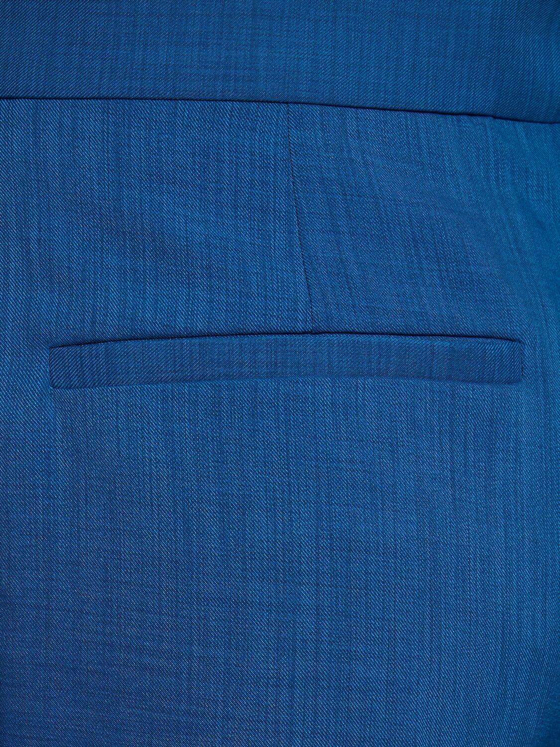 Shop Tory Burch Tailored Draped Wide Pants In Blue