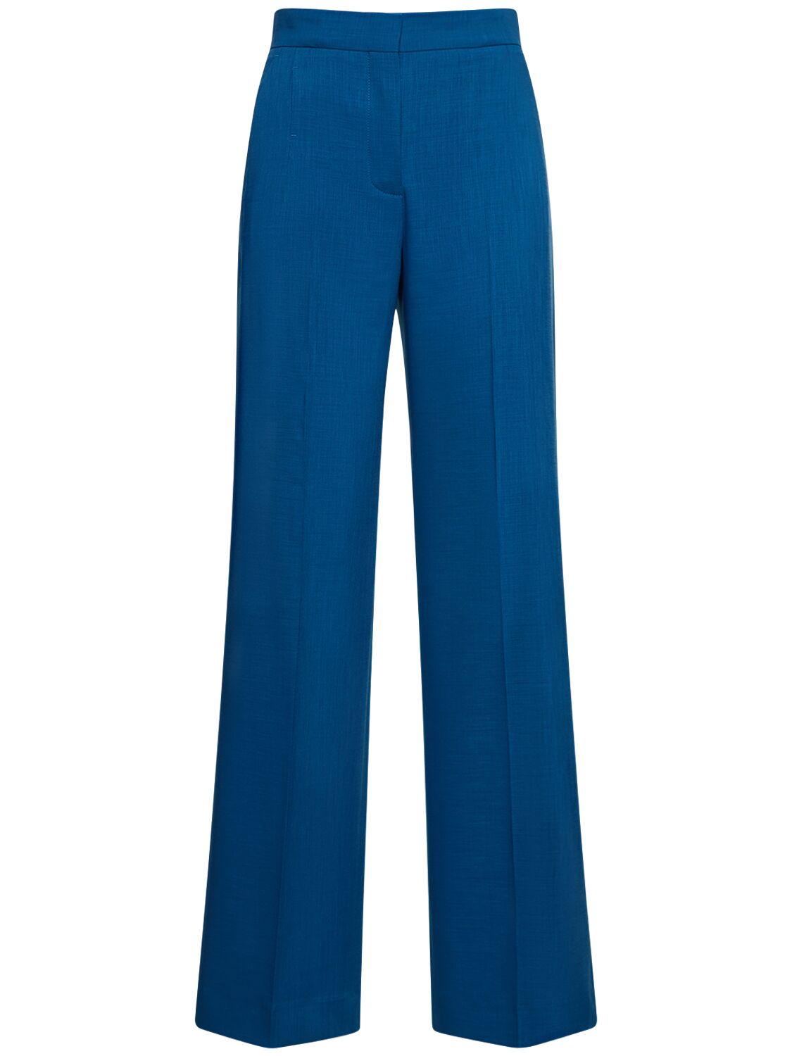 Tory Burch Tailored Draped Wide Pants In Blue