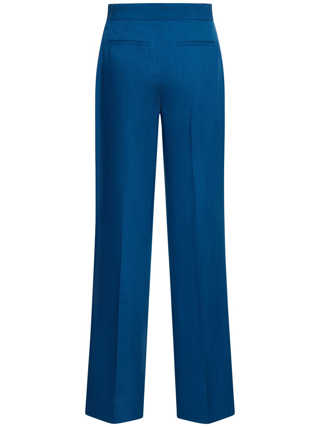 Shop Tory Burch Tailored Draped Wide Pants In Blue