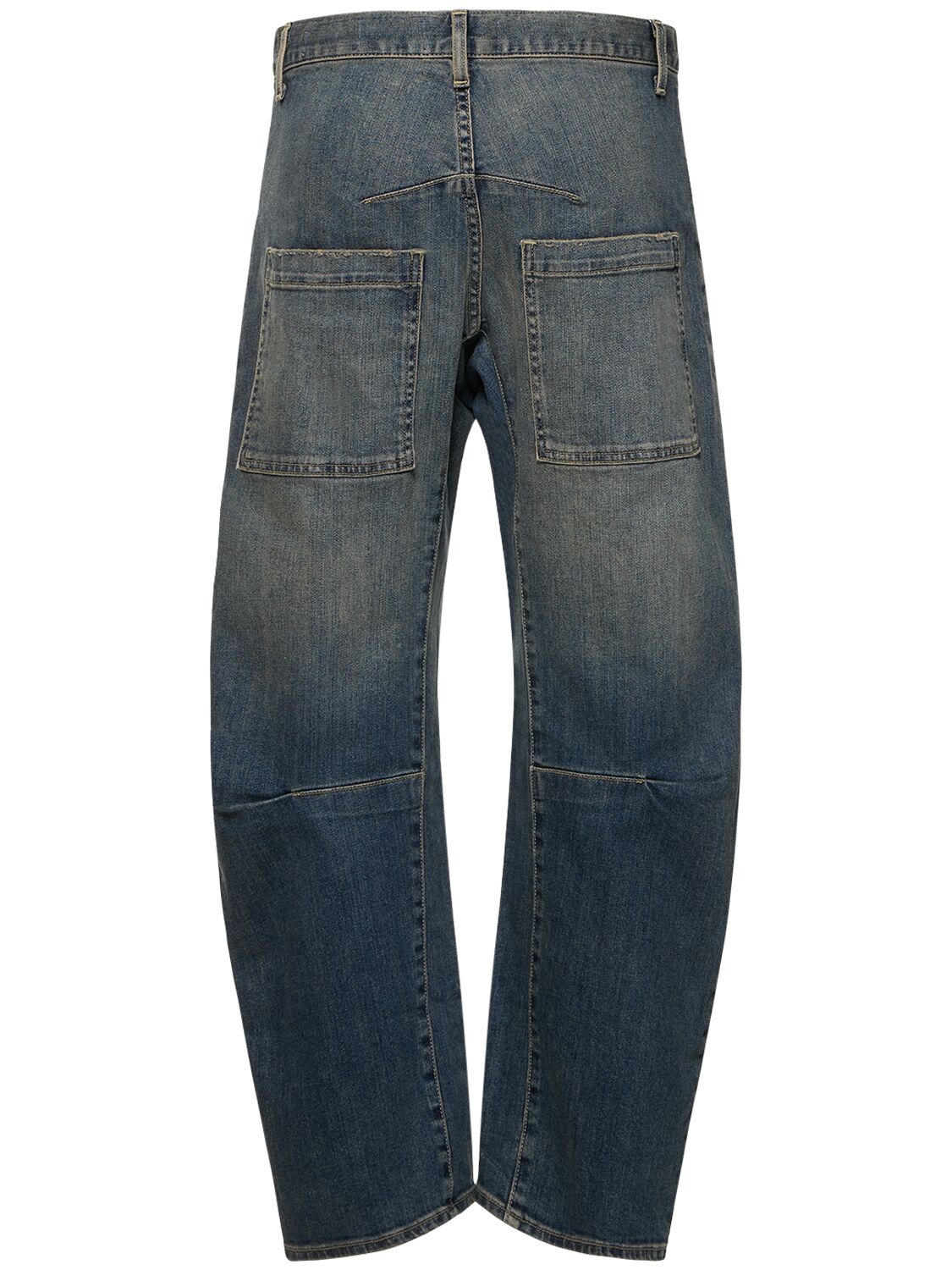 Shop Nili Lotan Shon Slit Cotton Jeans In Blue