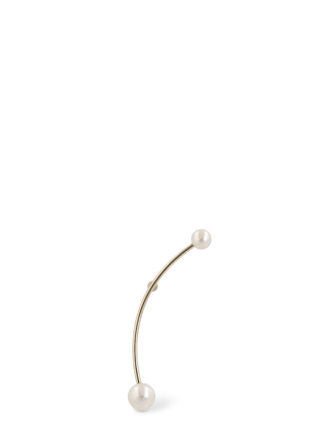 Sophie Bille Brahe Stellari Grande Pearl Mono Earring In White