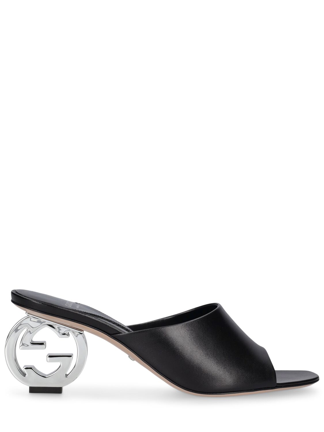 Shop Gucci 65mm Interlocking G Slide Sandals In Black