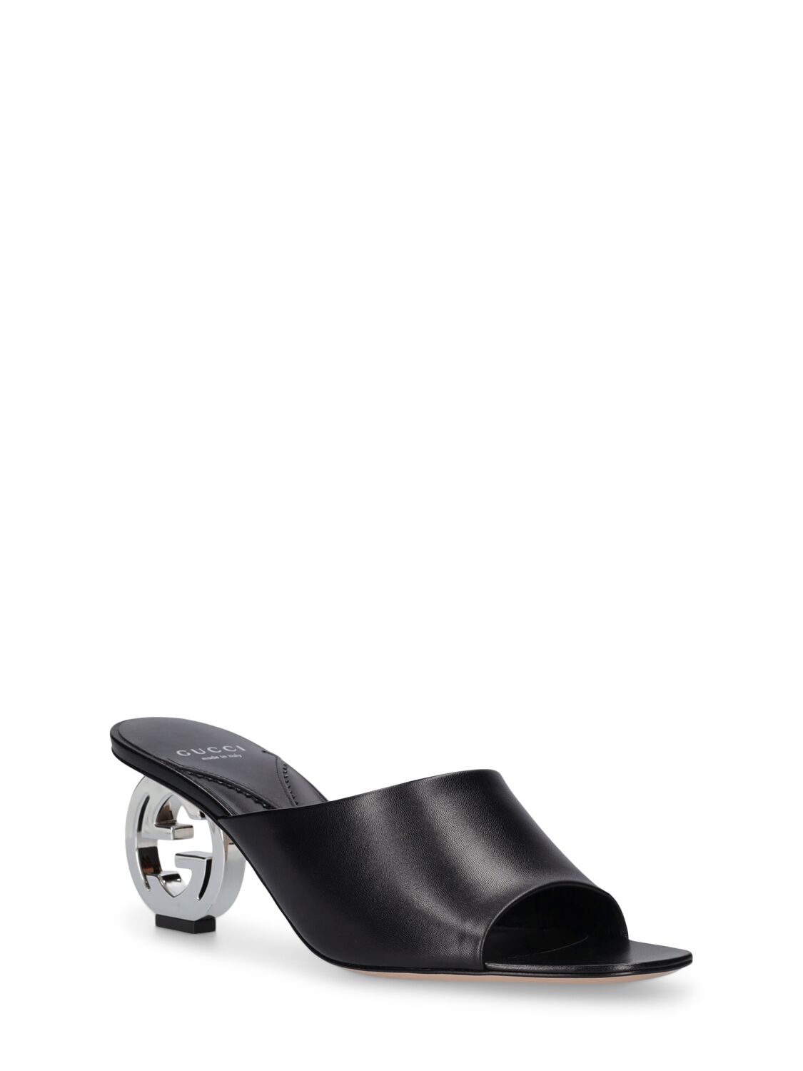 Shop Gucci 65mm Interlocking G Slide Sandals In Black