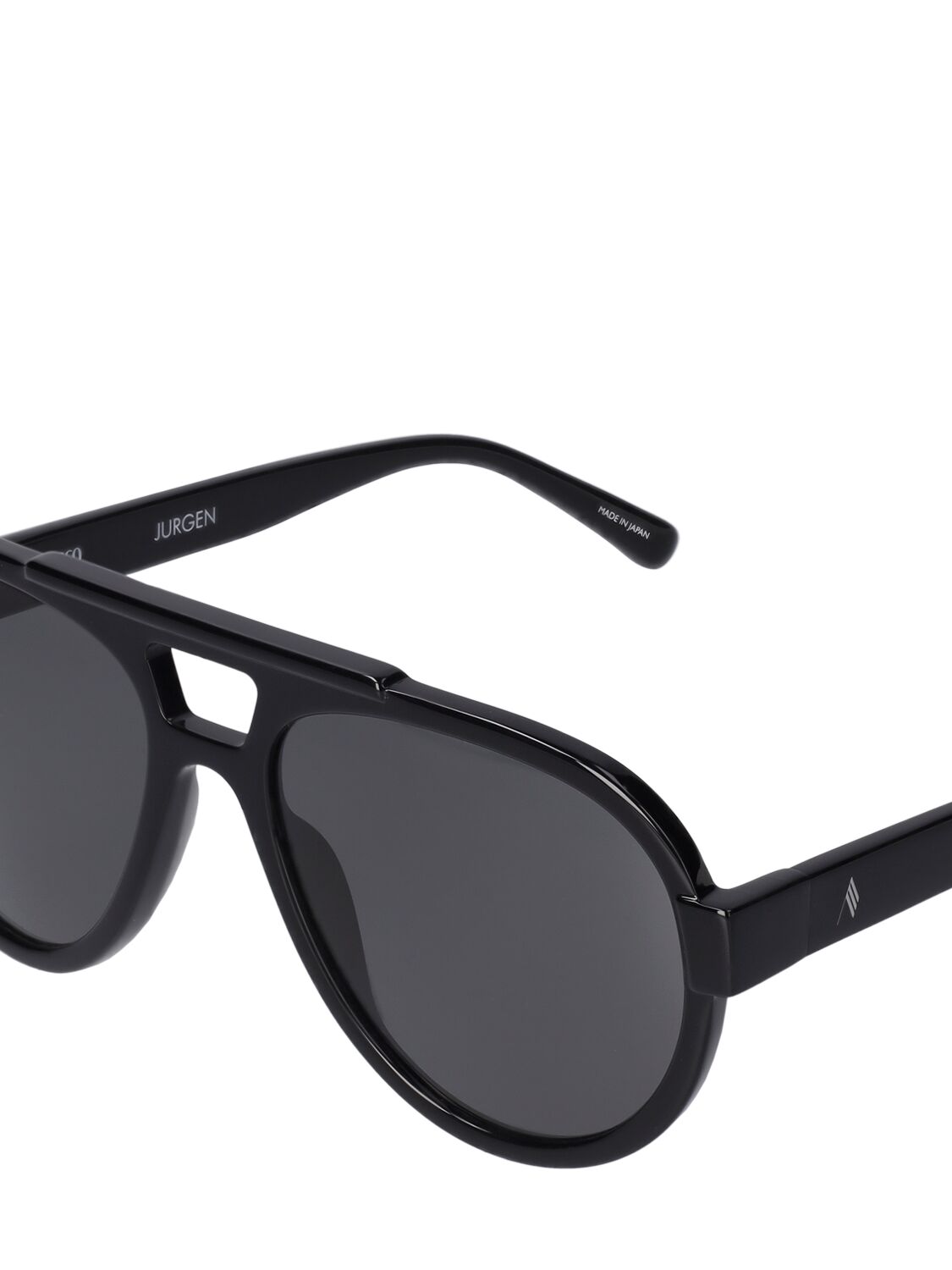 Shop Attico Jurgen Pilot Acetate Sunglasses In Black