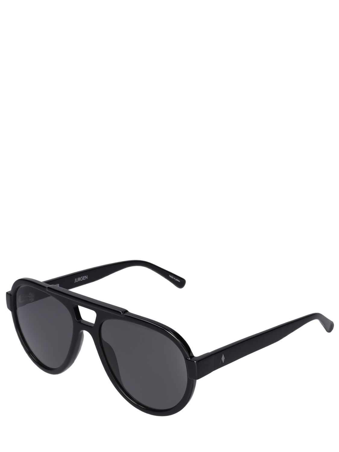 Shop Attico Jurgen Pilot Acetate Sunglasses In Black