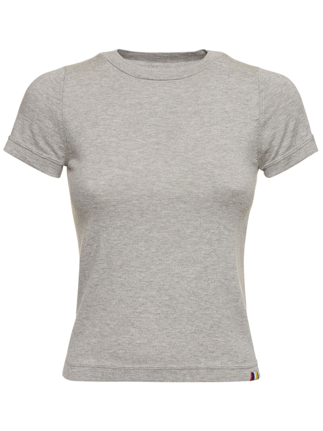 Shop Extreme Cashmere America Cotton & Cashmere T-shirt In Grey