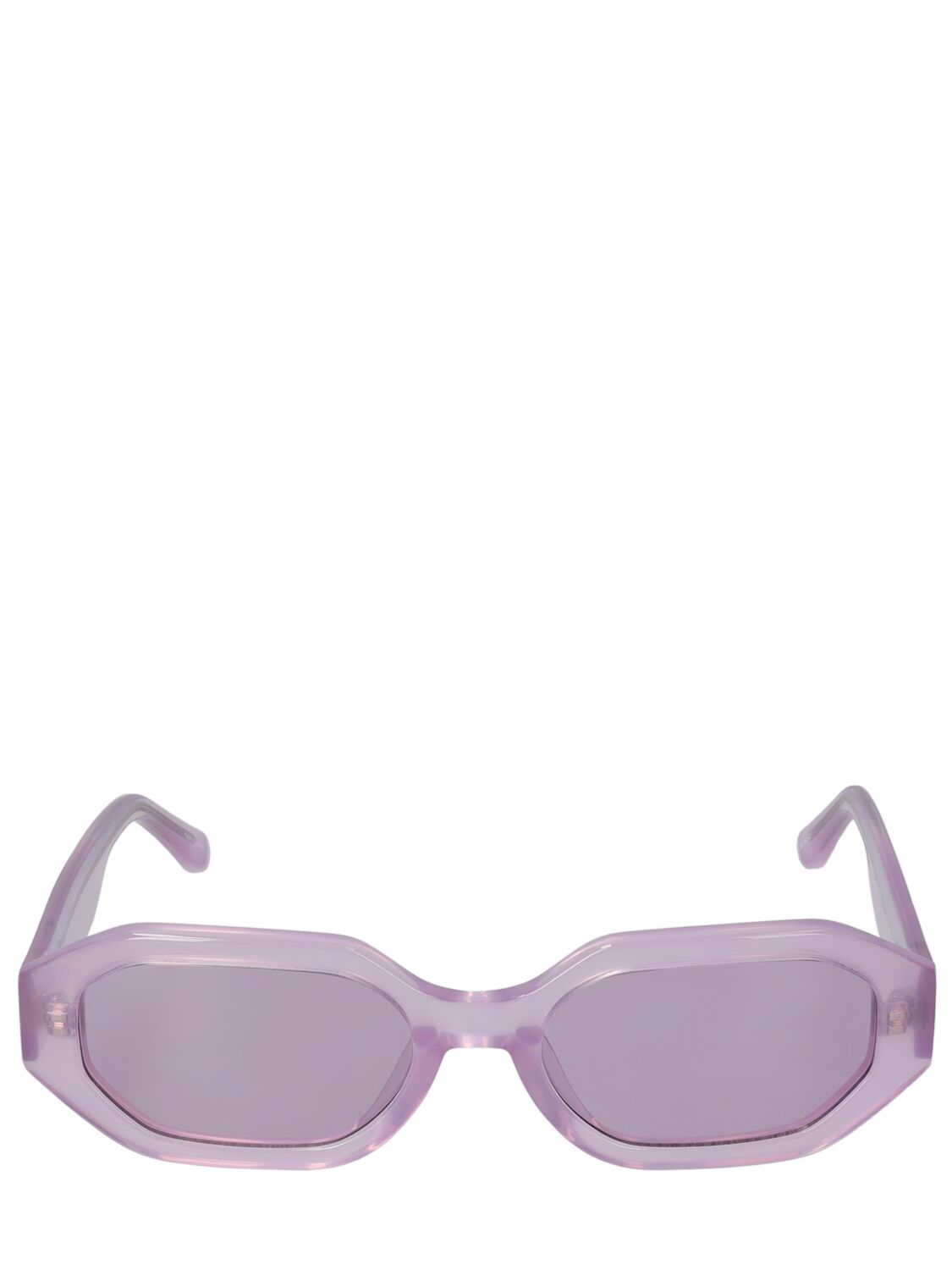 Attico Irene Squared Acetate Sunglasses In Pink