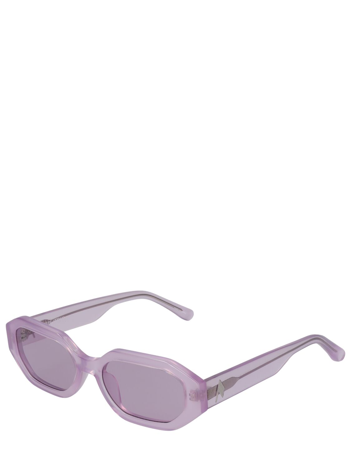 Shop Attico Irene Squared Acetate Sunglasses In Pink