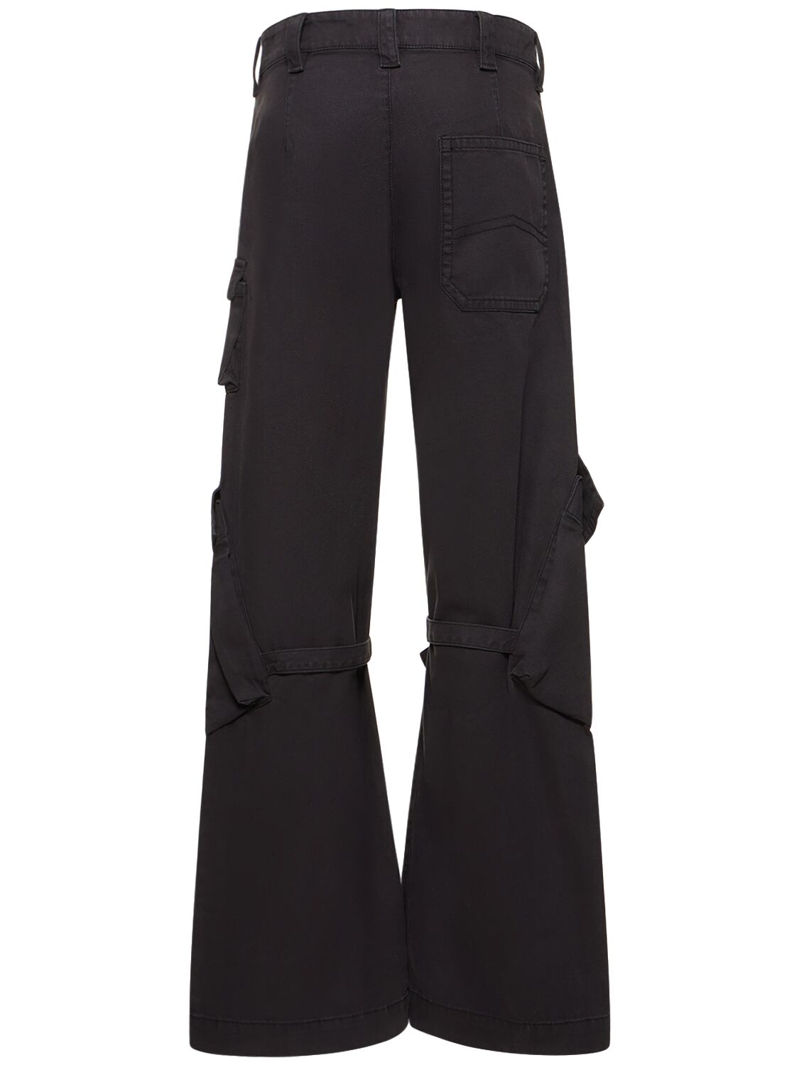 Shop Acne Studios Potinal High Rise Denim Cargo Jeans In Charcoal